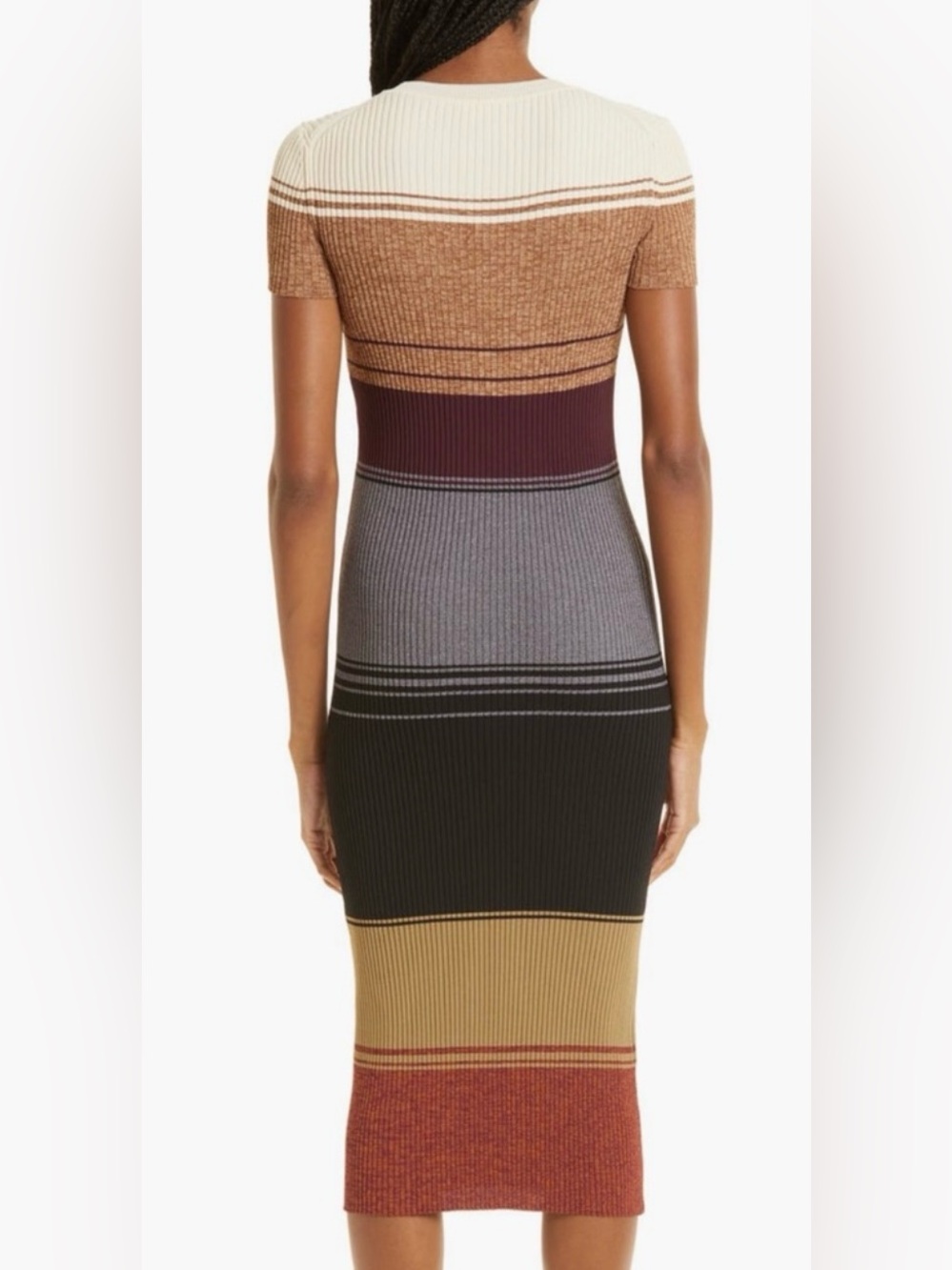 STAUD Colleen Ribbed Knit Midi Dress Small NWOT - Picture 4 of 9